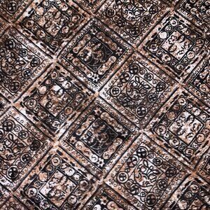 Vtg MCM Hawaiian Ethnic FABRIC 7 yards x 36 inches Batik Geometric Aloha Shirt